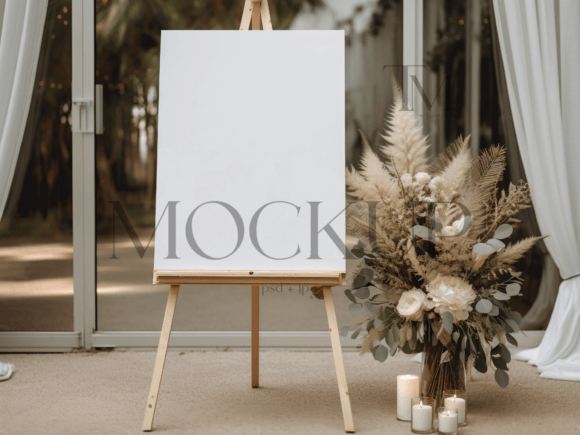 16x20 Welcome Sign Mockup: Easel Display for Events