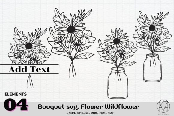 4 Bouquet SVG & Flower Bouquet SVG: Elevate Your Design Projects