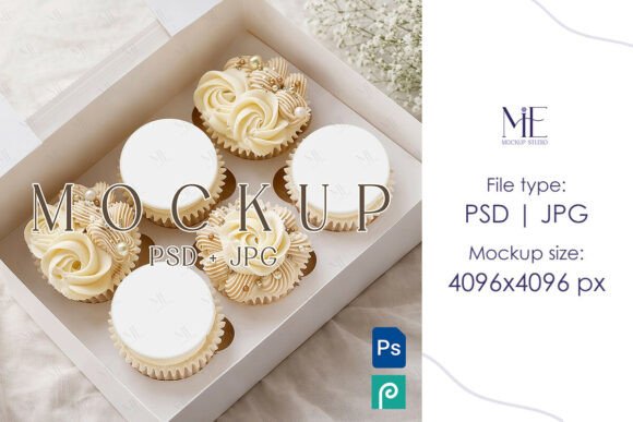 Cupcake Topper Mockup: Elevate Your Baker's Design Presentation