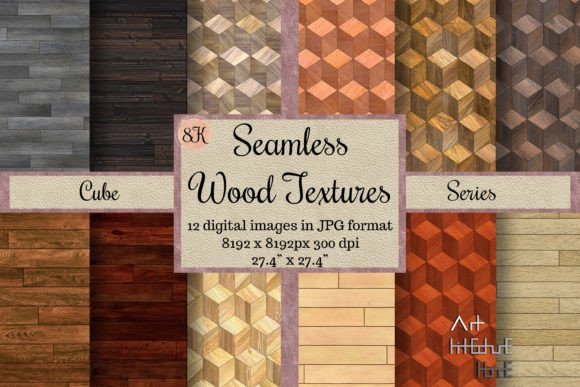 Elevate Designs with Seamless Cube Parquet Textures