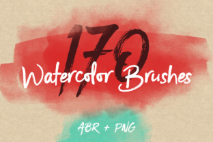 Elevate Your Designs with 170 Watercolor Brushes Pack for Photoshop