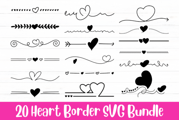 Elevate Your Visual Design with Romantic Heart Border SVGs