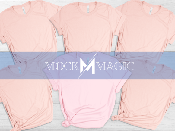 Heather Peach & Pink Bella Canvas Mockup: A Designer's Asset