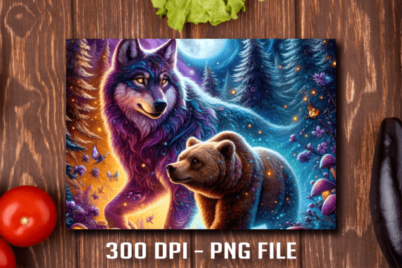 Magical Wolf Bear Moon Cutting Board Png: A Designer's Guide