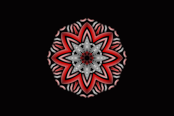 Mandala Patern Layered Mangekyou Flowers: A Design Asset