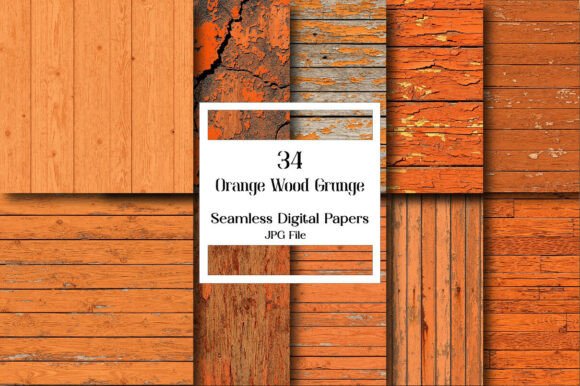 Orange Wood Grunge Textures for Modern Design