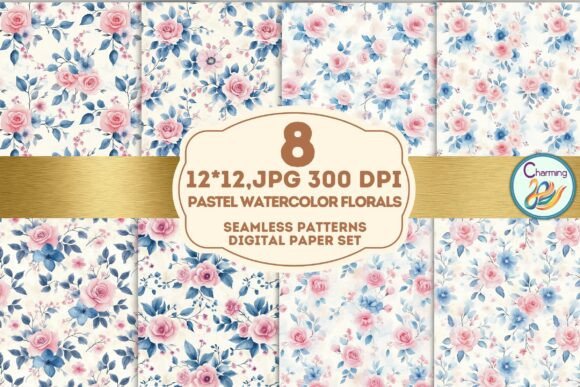 Seamless Paper: Pastel Watercolor Florals for Modern Design