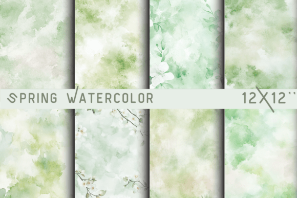 Spring Watercolor Backgrounds: Fresh Florals for Design