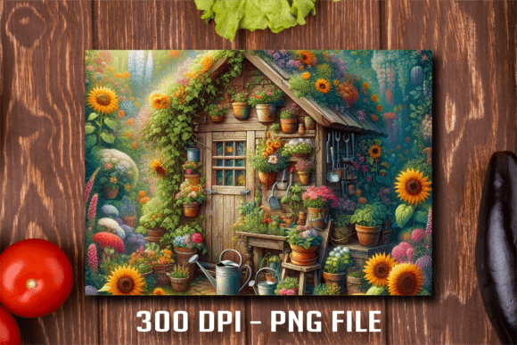 Sunlit Rustic Garden Shed Cutting Board: A Designer's Template for Timeless Appeal