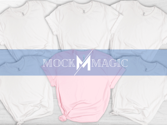 White & Pink Bella Canvas 3001 Mockup: A Designer's Essential Asset